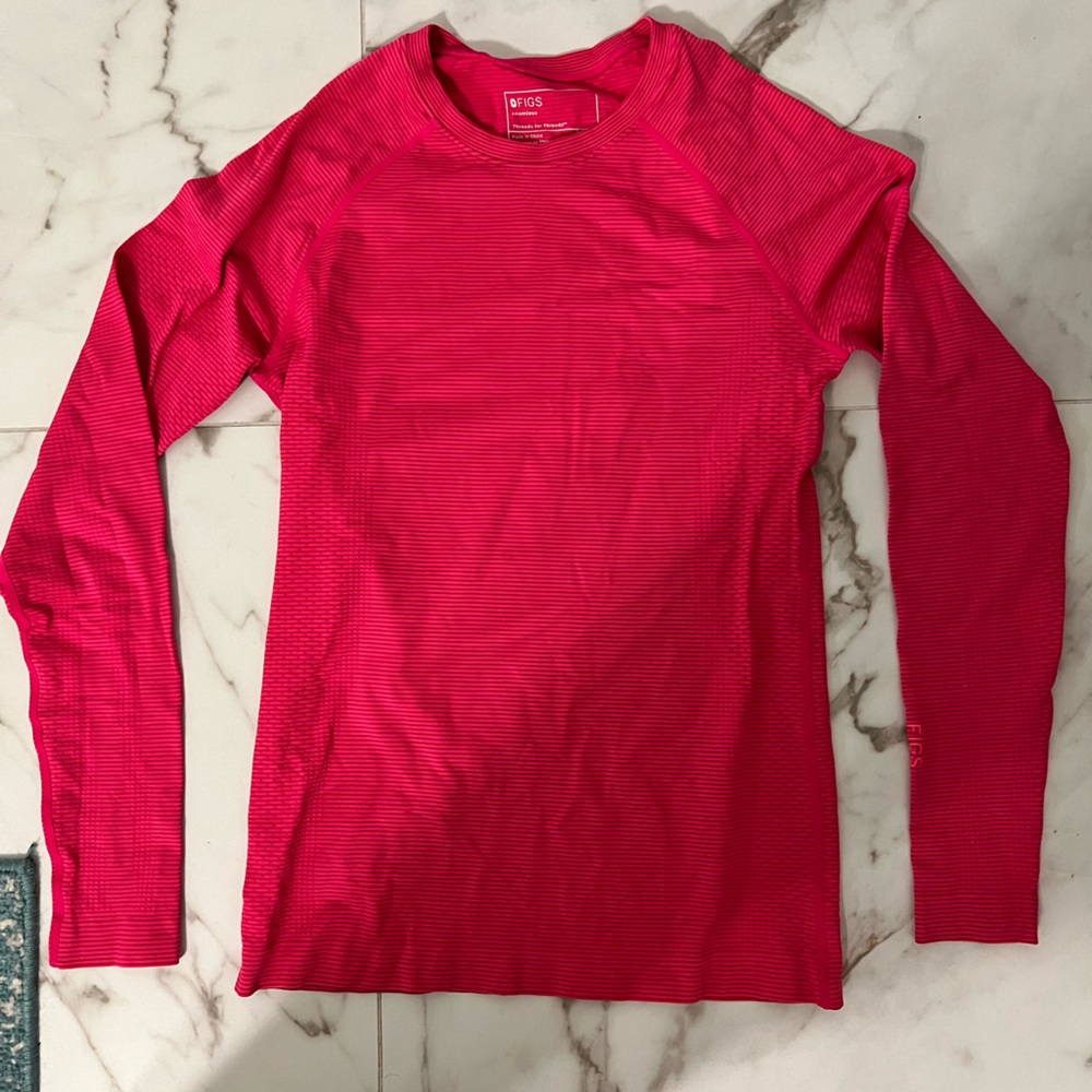 Figs Women's Red Long Sleeve Top nonsmoking home